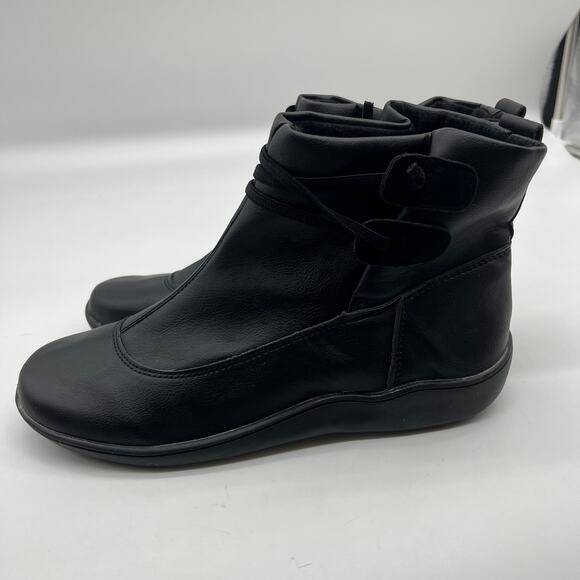 Ankle Boots Round Toe Casual Comfortable Lightweight Black Size 9US /40CN - Picture 4 of 12